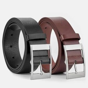 Men faults Leather Formal Belt Size 125cm